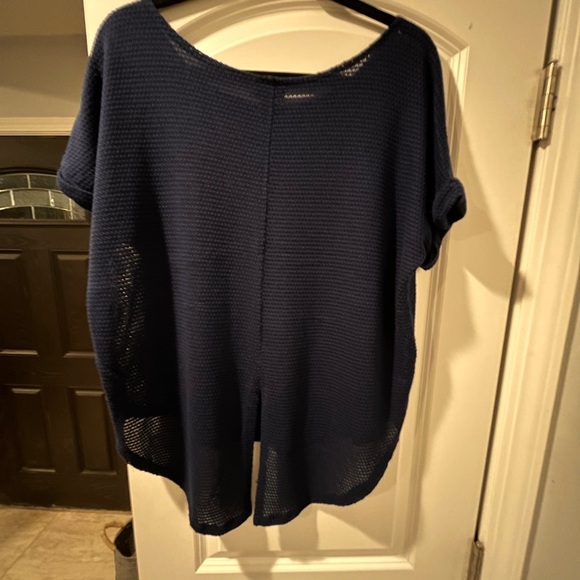 ~a.n.a~ Blue Boxy Blouse with Relaxed Fit and Wide Neckline - Picture 5 of 9